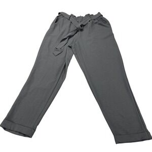 SO Paperbag Taper‎ Pants Size Women's Large Charcoal Price $44
